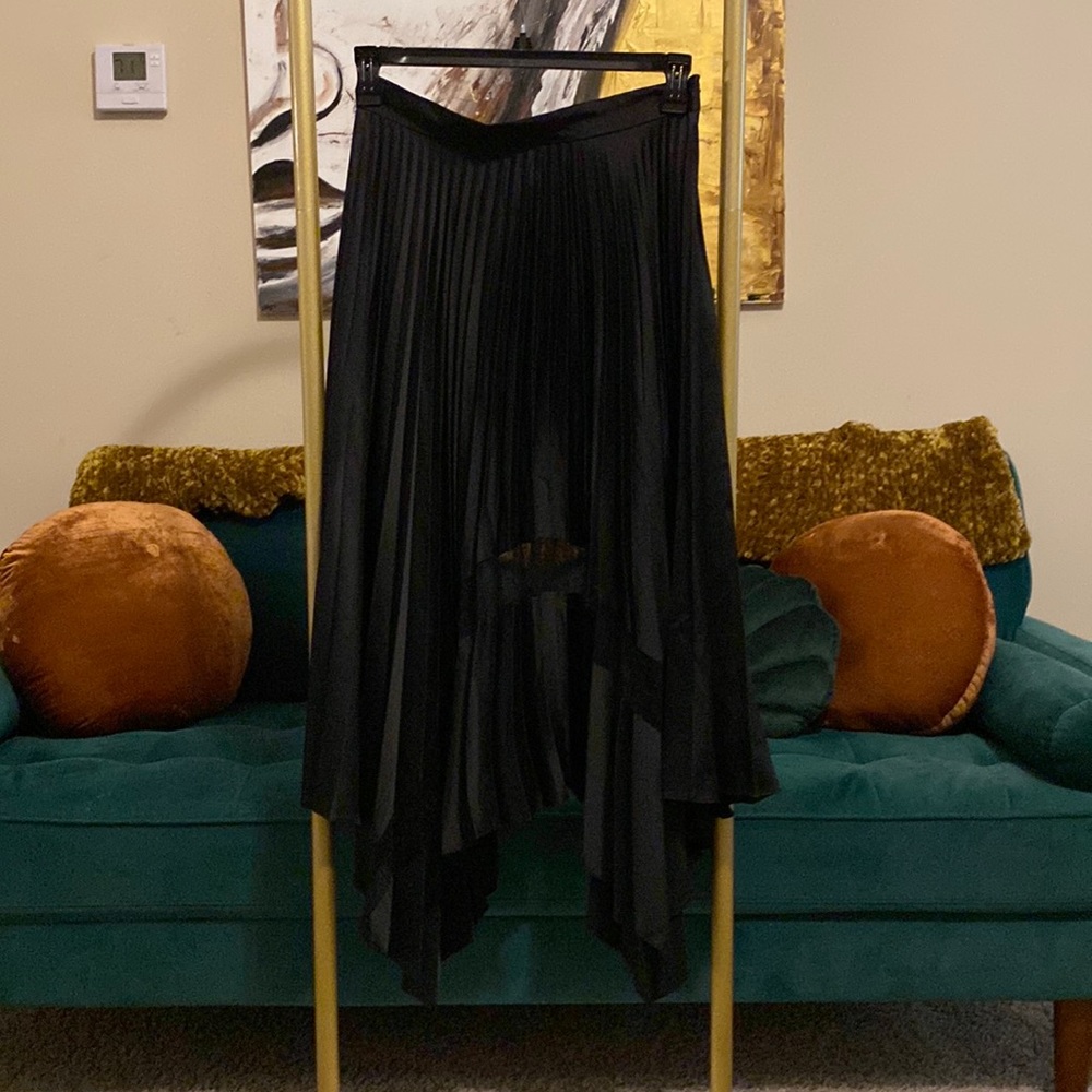 Black asymmetrical skirt